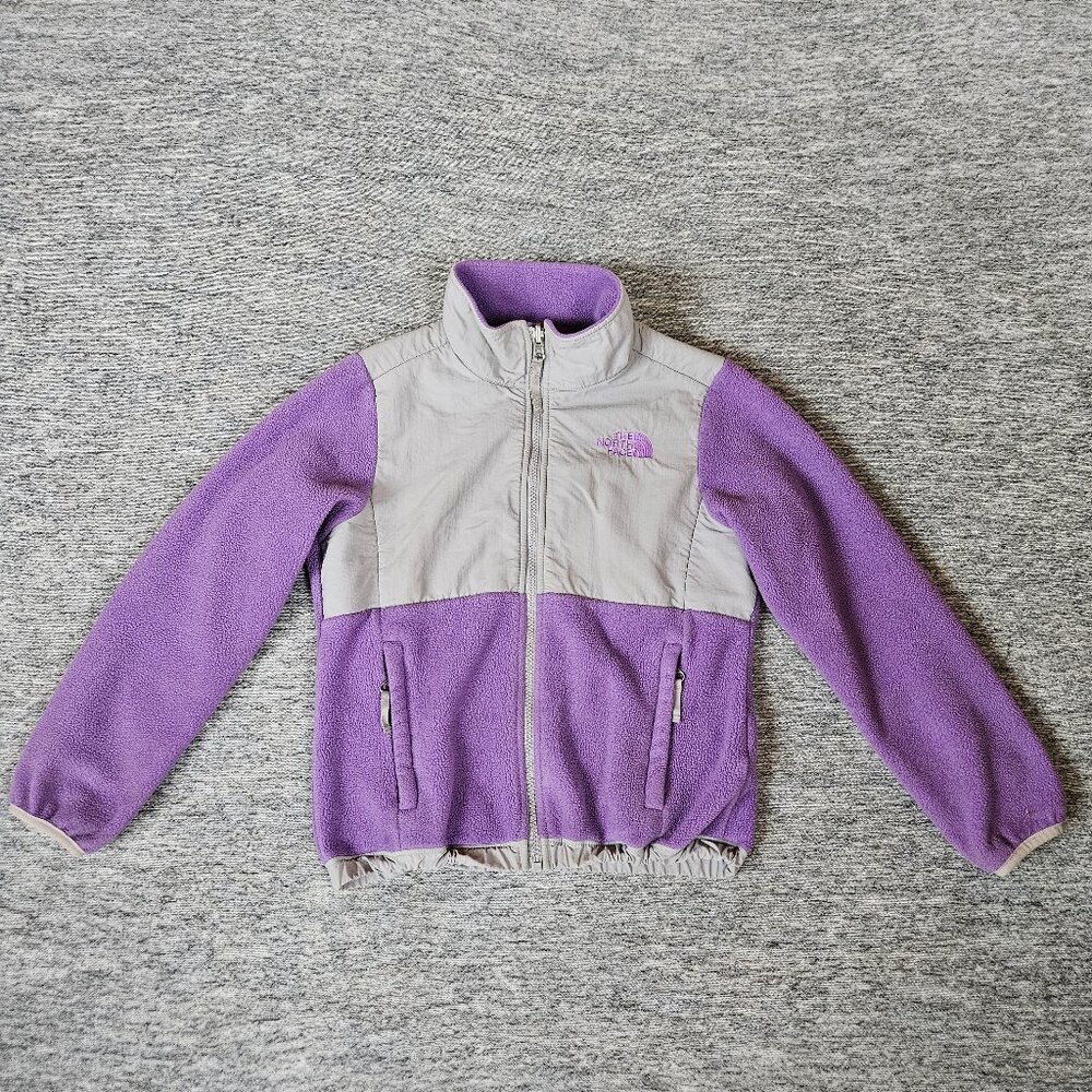 THE NORTH FACE Girls/Juniors Sz S (7/8) Denali Warm Heavy Fleece Jacket Purple
